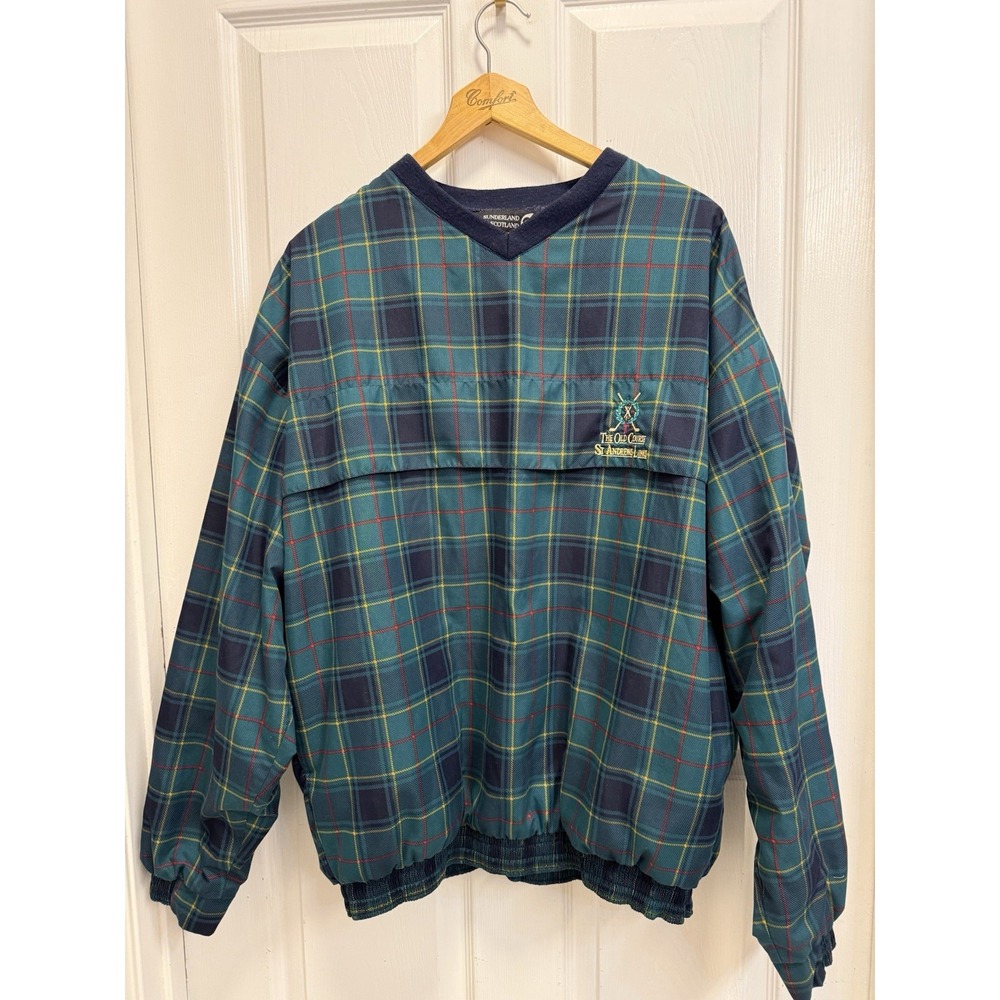Sunderland of Scotland Sm Plaid Pullover Jacket Vtg Waterproof Weatherbeater#188